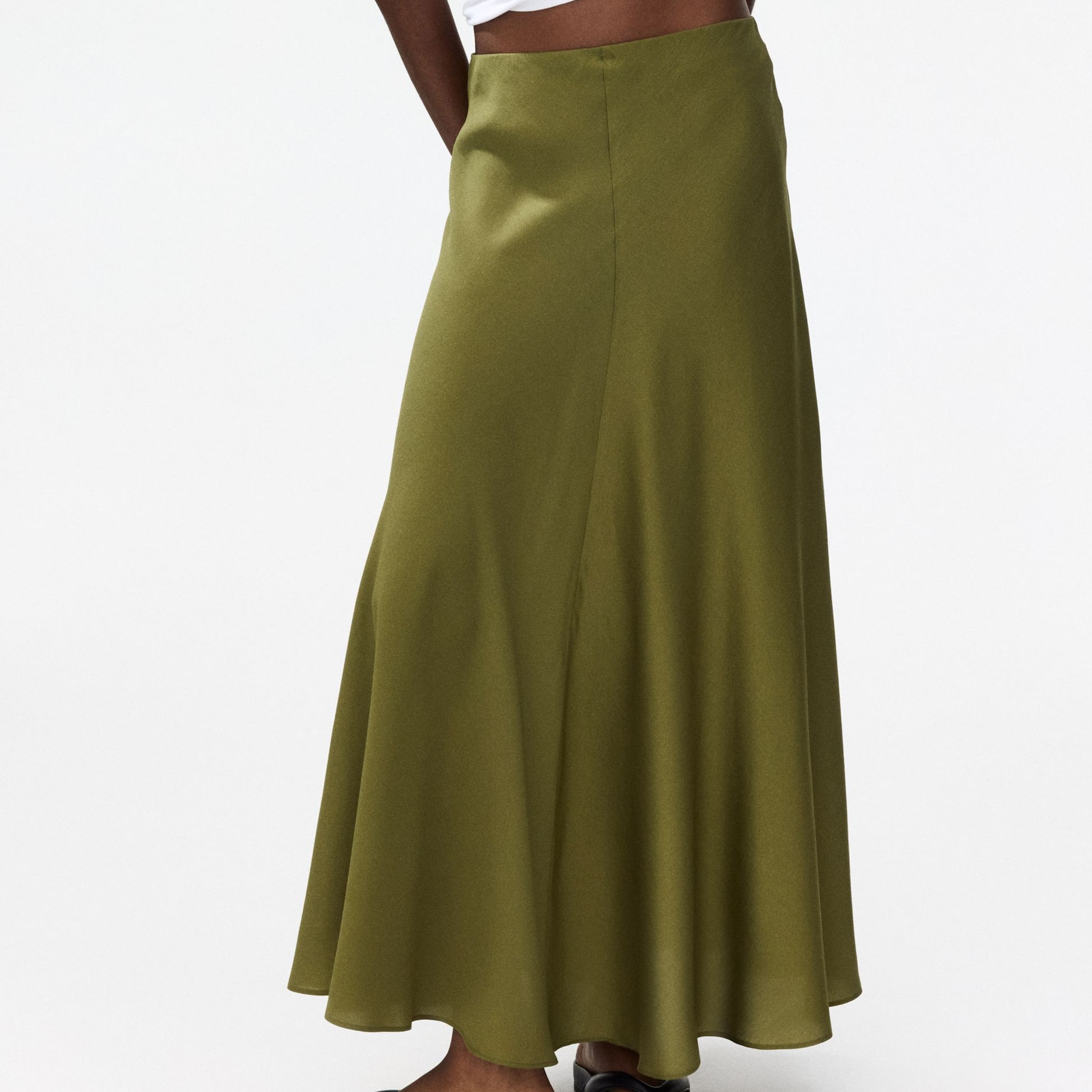Viscose-Blend Maxi Skirt