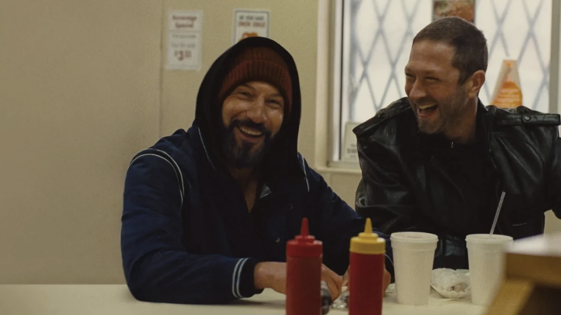 a production image from the flashback episode of The Bear "Gary", showing Jon Bernthal and Ebon Moss Bachrach