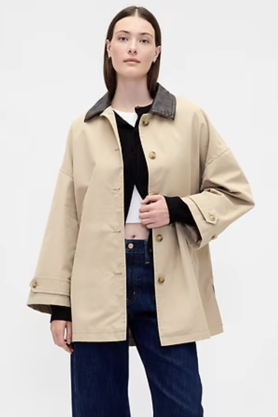 Gap, Twill Oversized Trench Coat