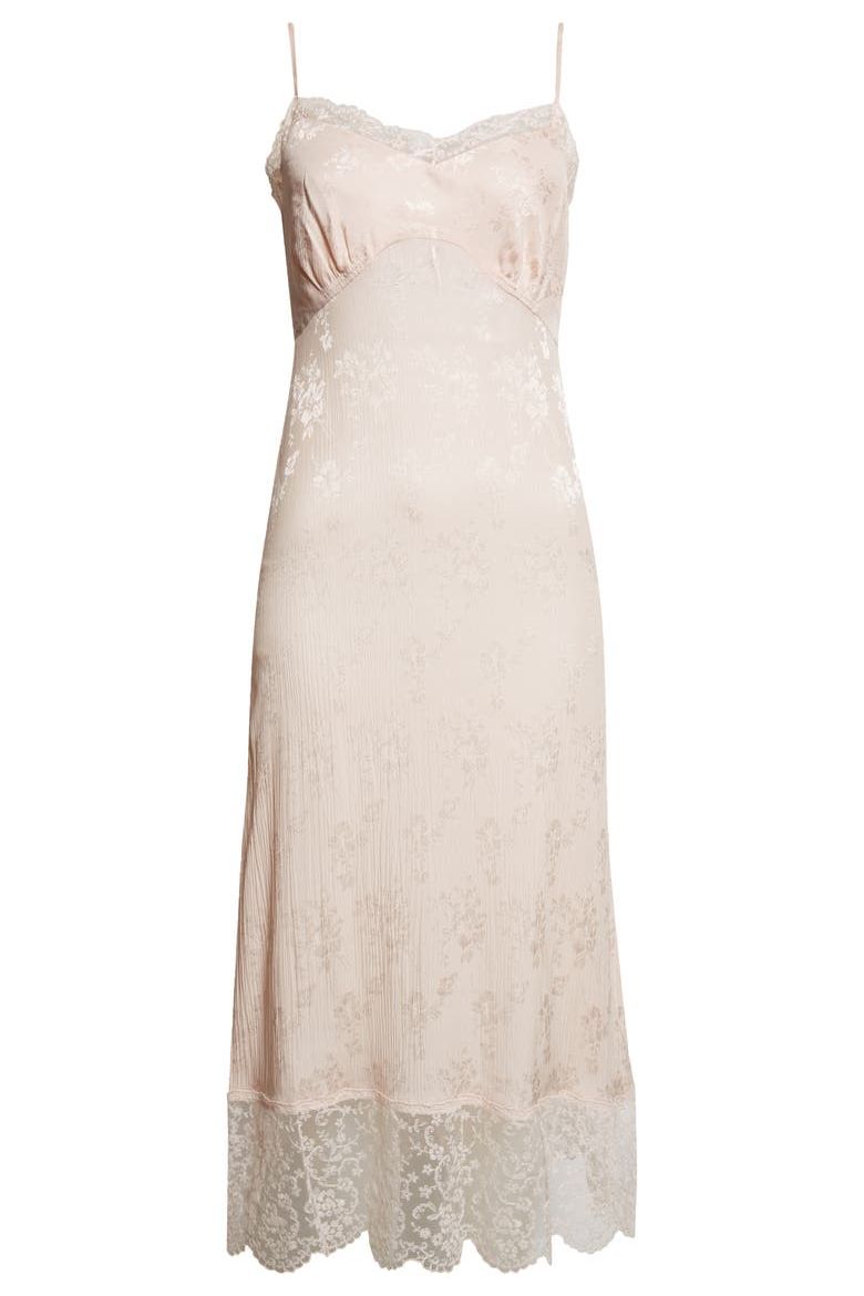 Deep Lace Trim Slipdress