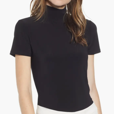 black high neck top