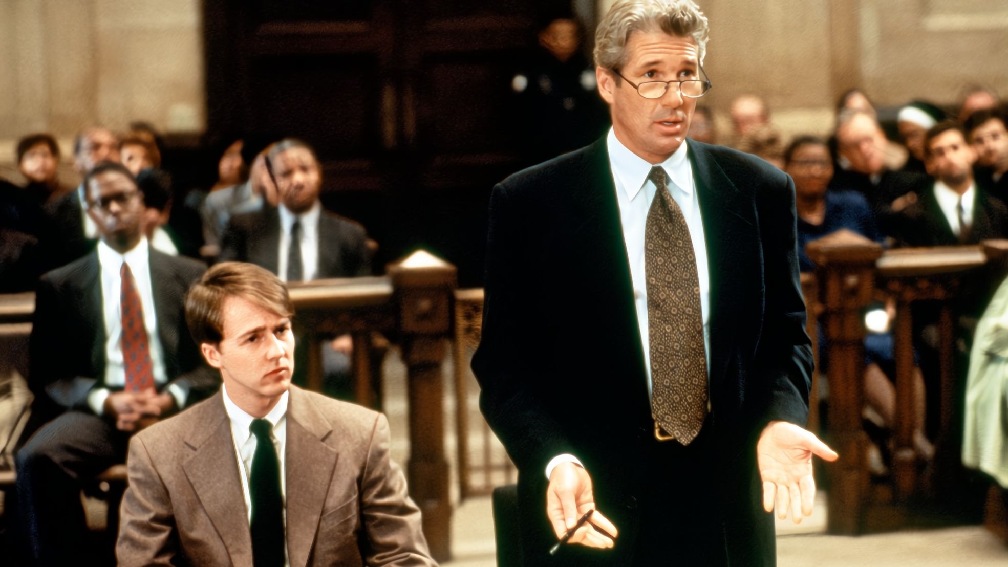 Ed Norton and Richard Gere in Primal Fear