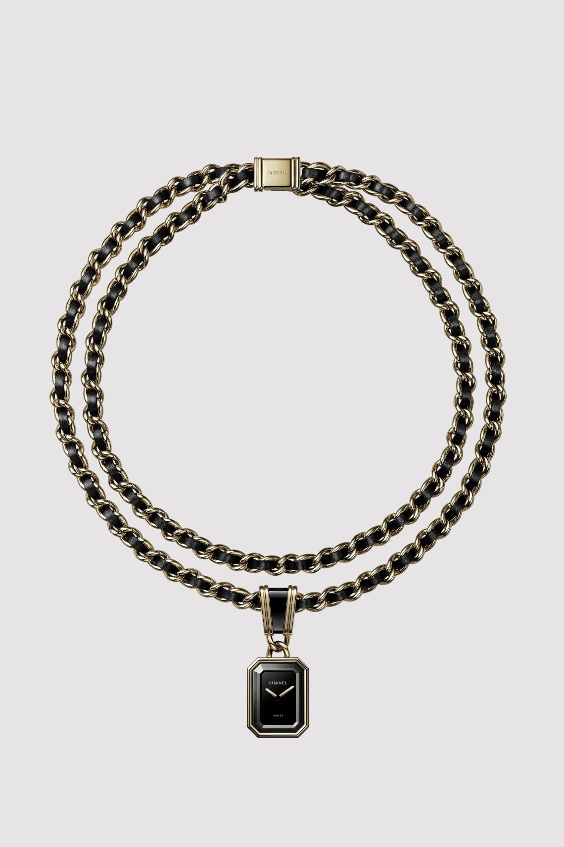 Chanel iconic chain watch necklace