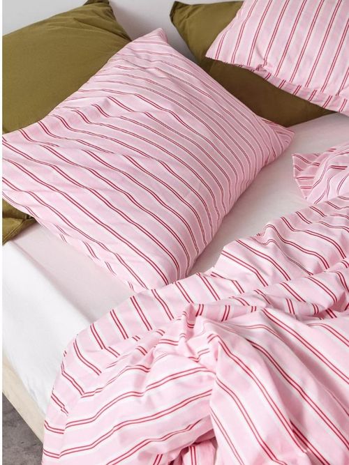 Pink & Red Stripe Duvet Set