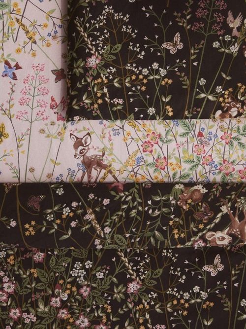 Cot Fitted Sheet - White/bambi