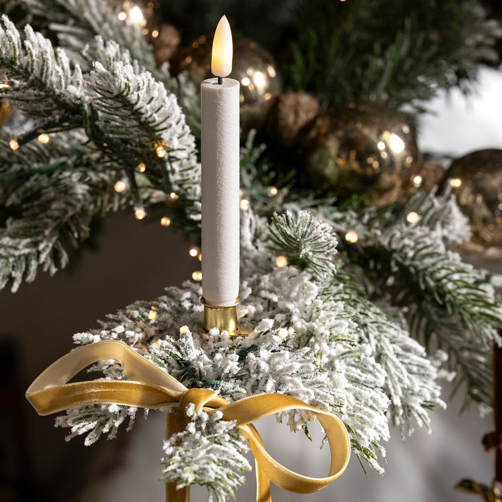 Led Candle Lights With Brass Clip (set of 10)