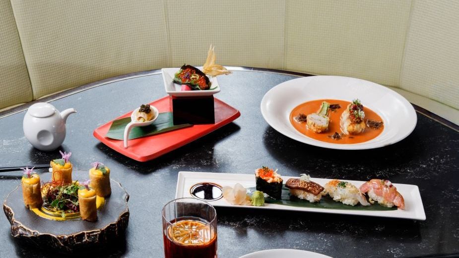 Dishes at Nobu Portland Square