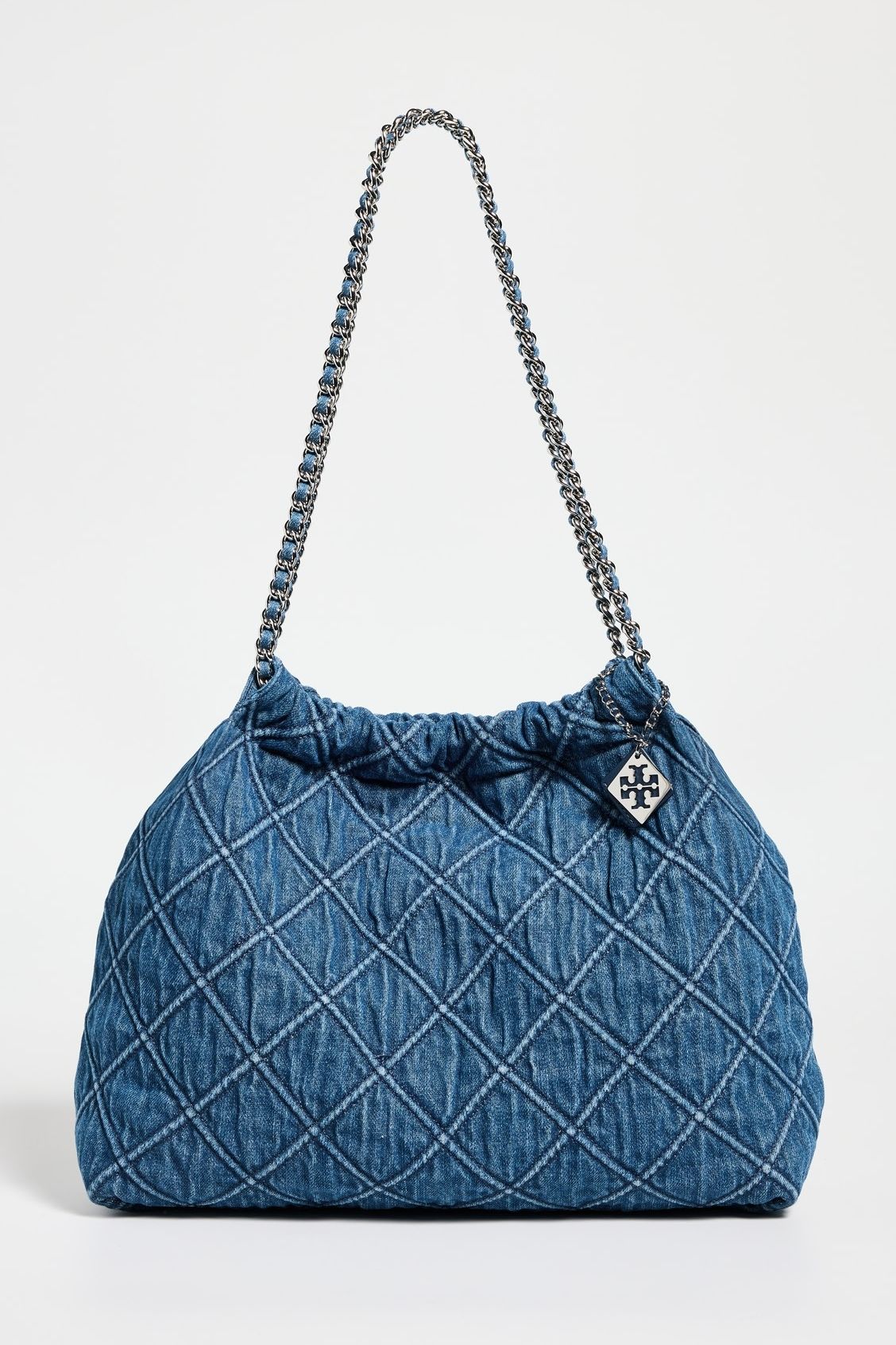 Tory Burch Fleming Soft Denim Drawstring Bag