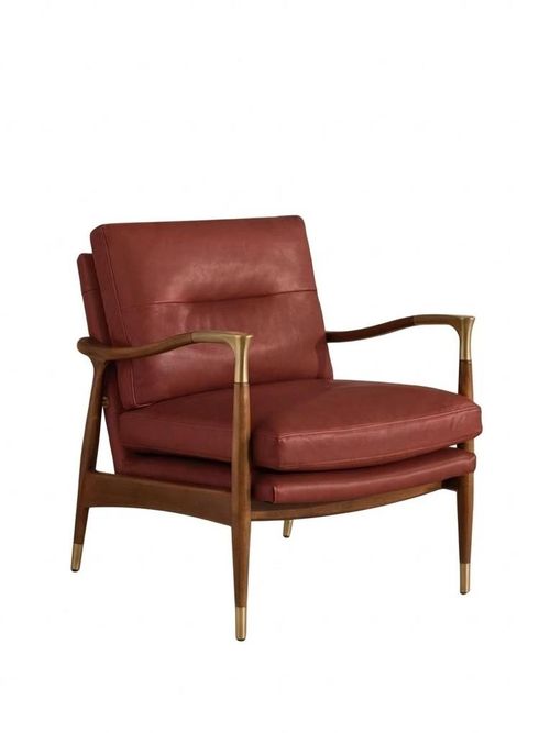 Theodore Armchair, Leather, Sangria