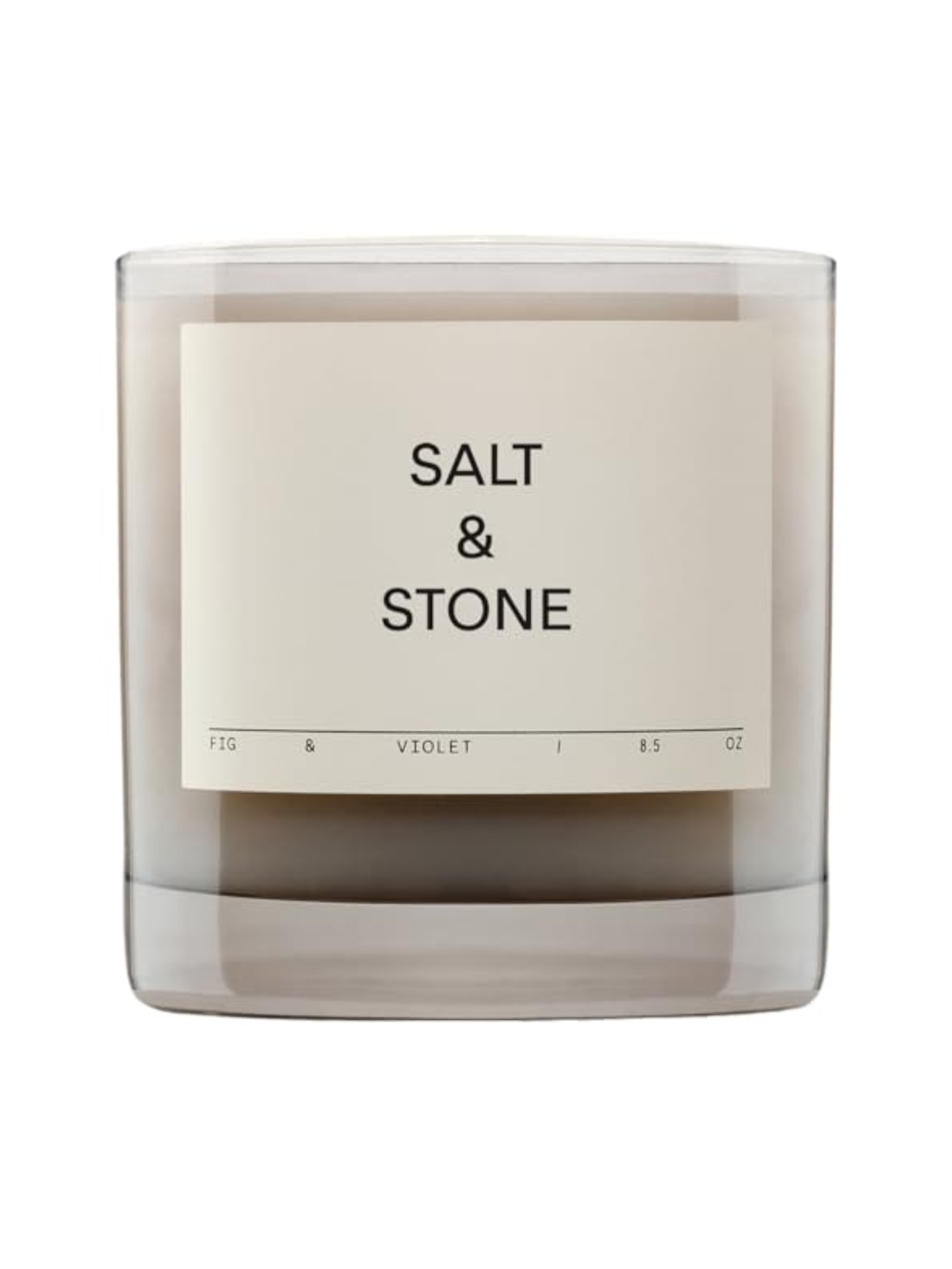 Salt &amp;amp; Stone Scented Candle | Hand-Poured, Aromatic &amp;amp; Fragrant | Made With Natural Coconut &amp;amp; Soy Blend Wax | 100% Cotton Wick | Long-Lasting 50 Hour Burn Time (8.5 Oz) (fig &amp;amp; Violet)