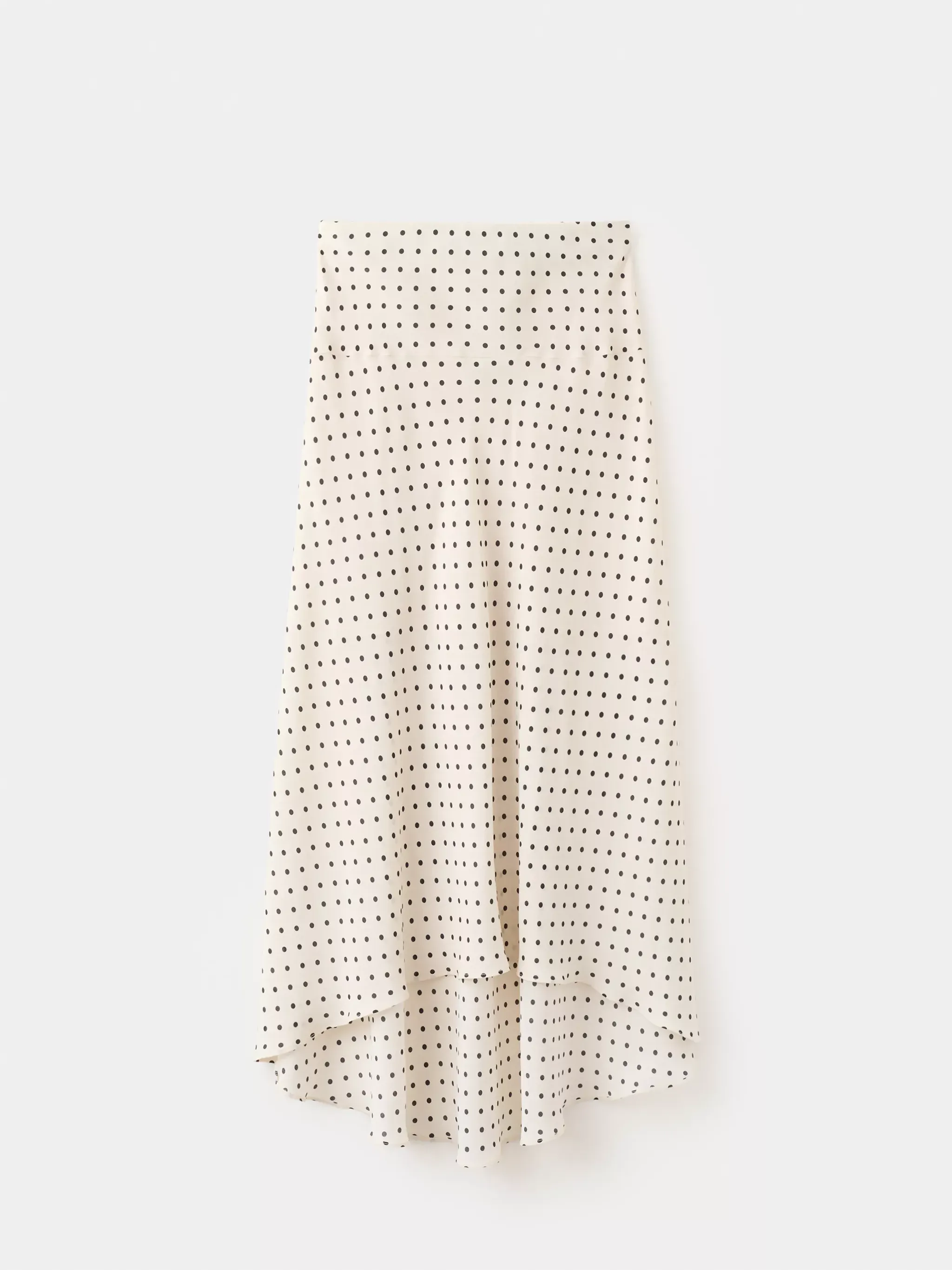 Polka-Dot Skirt With Asymmetrical Hem - Women | Mango Usa