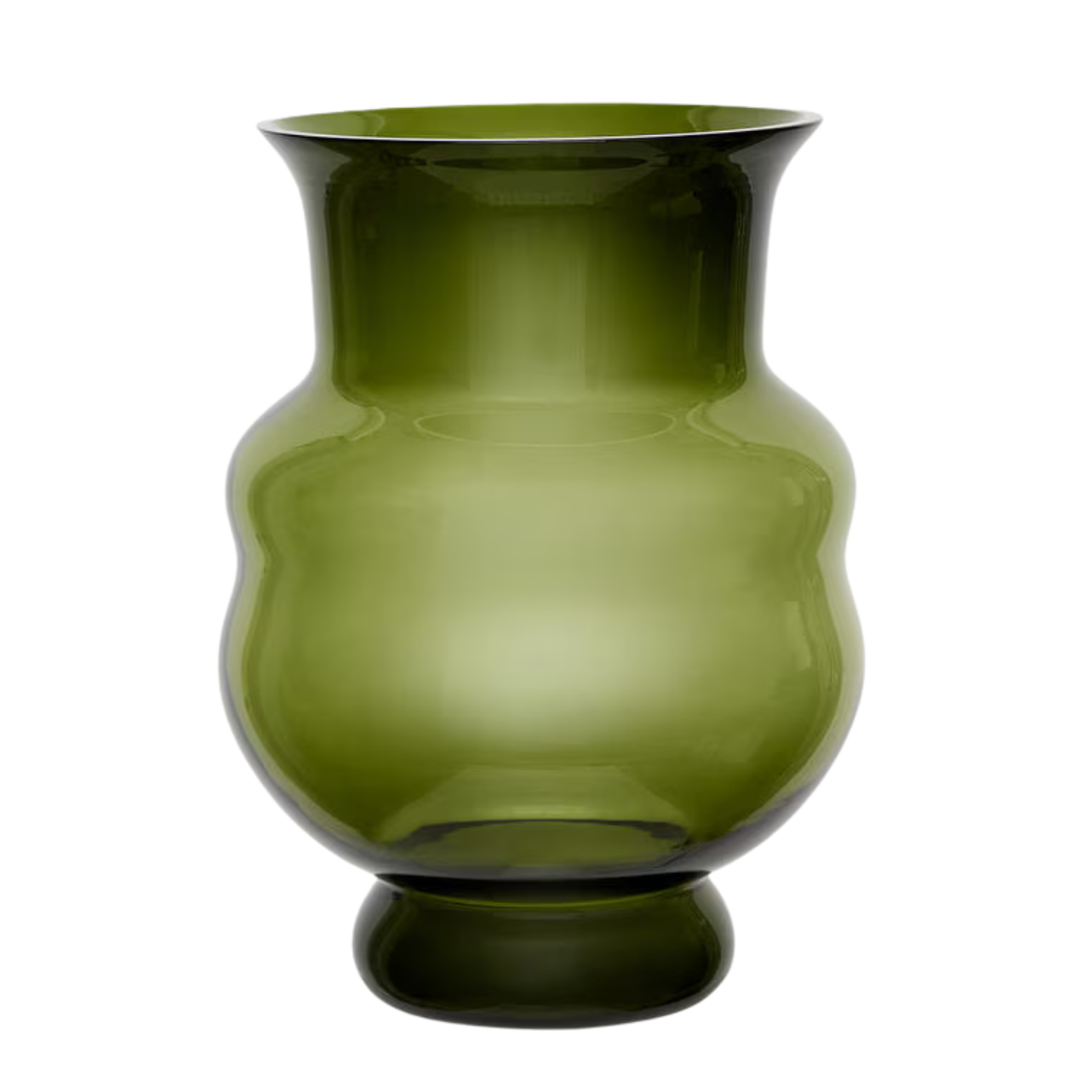 arket wavy green vase