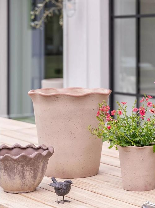 Ada Scalloped Edge Bowl Plant Pots