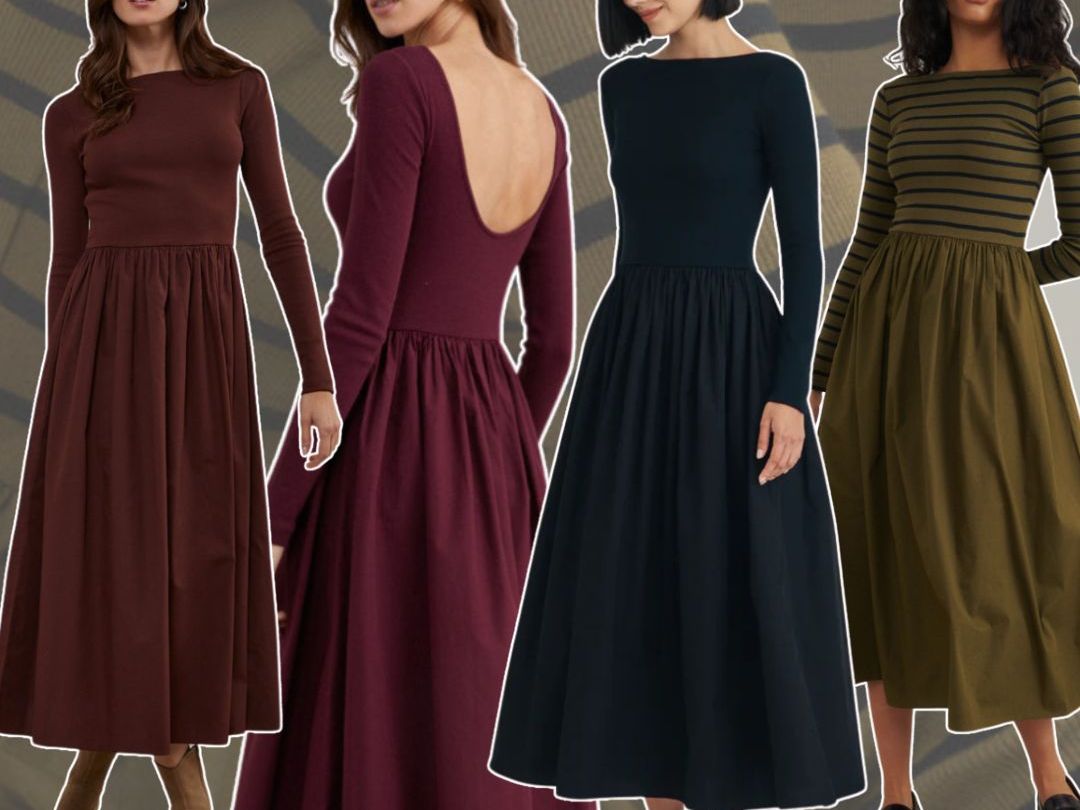 chinese dress ladies Collins Long Sleeve Midi Dress - Black main image 1