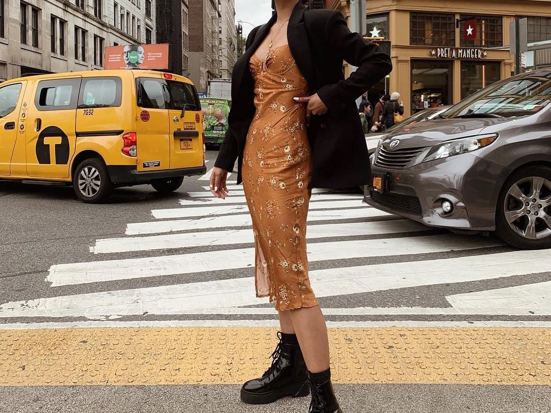 10 Chic Ways to Wear Ankle Boots With Dresses | Who What Wear
