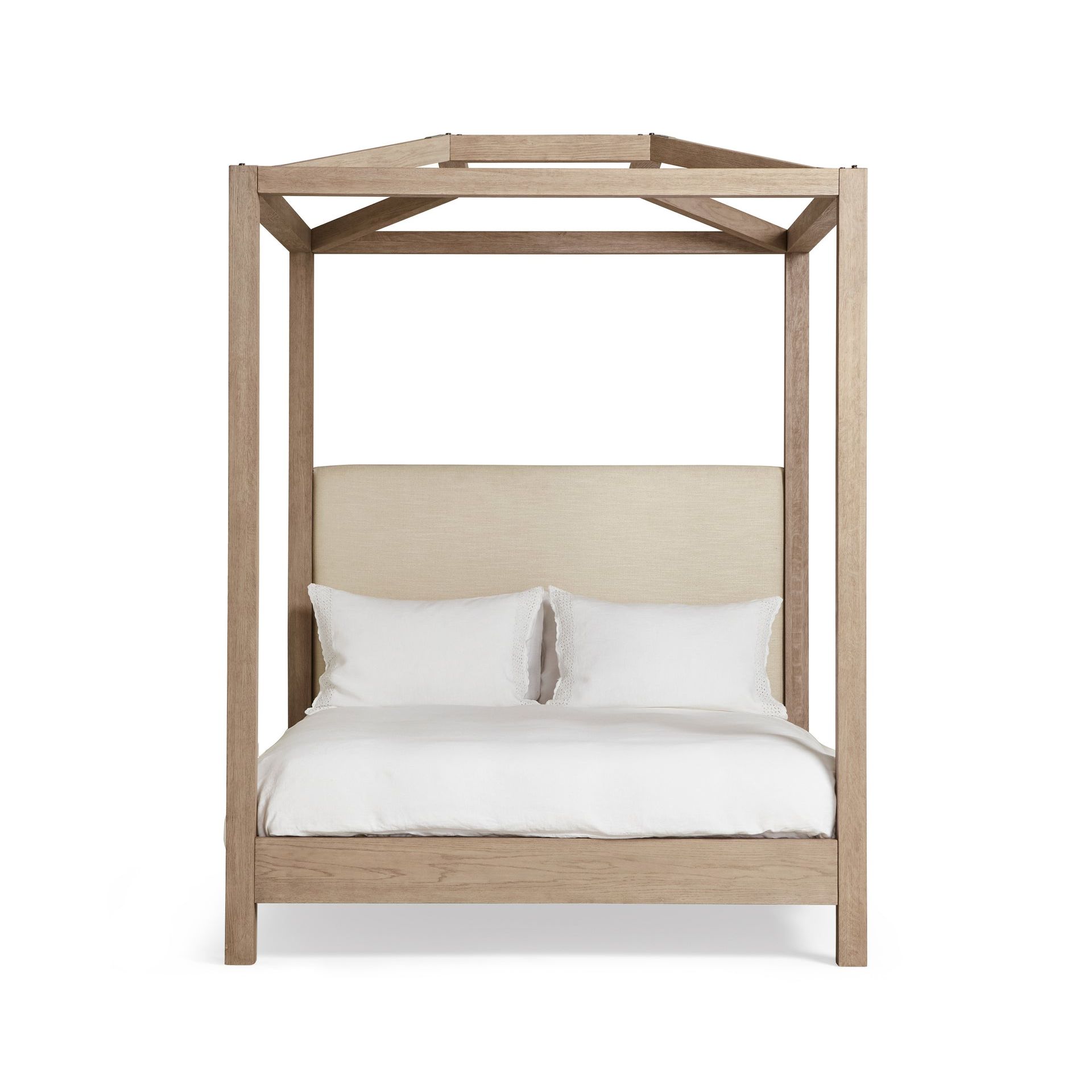 Hester Four-Poster Bed - King Size - Bleached Oak