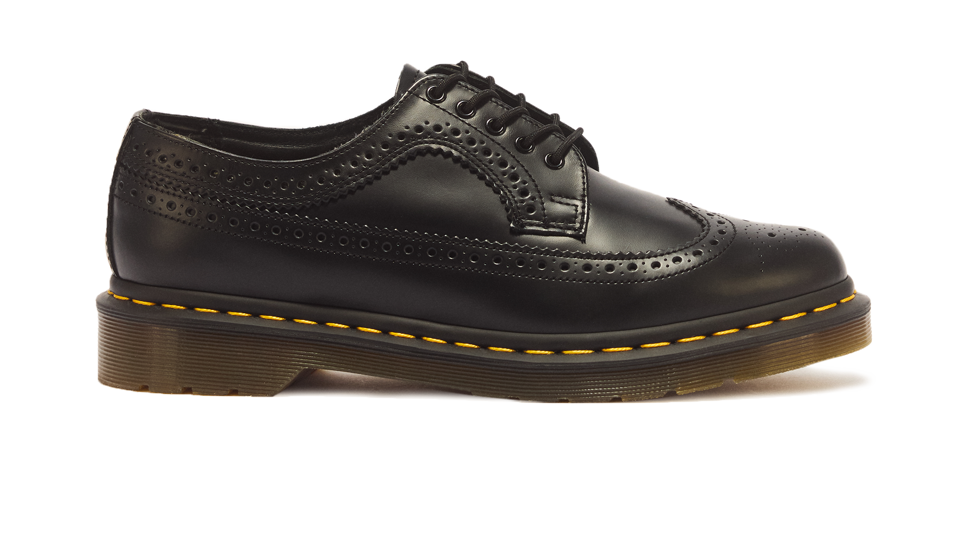 3989 Yellow Stitch Smooth Leather Brogue Shoes &amp;mdash; 5