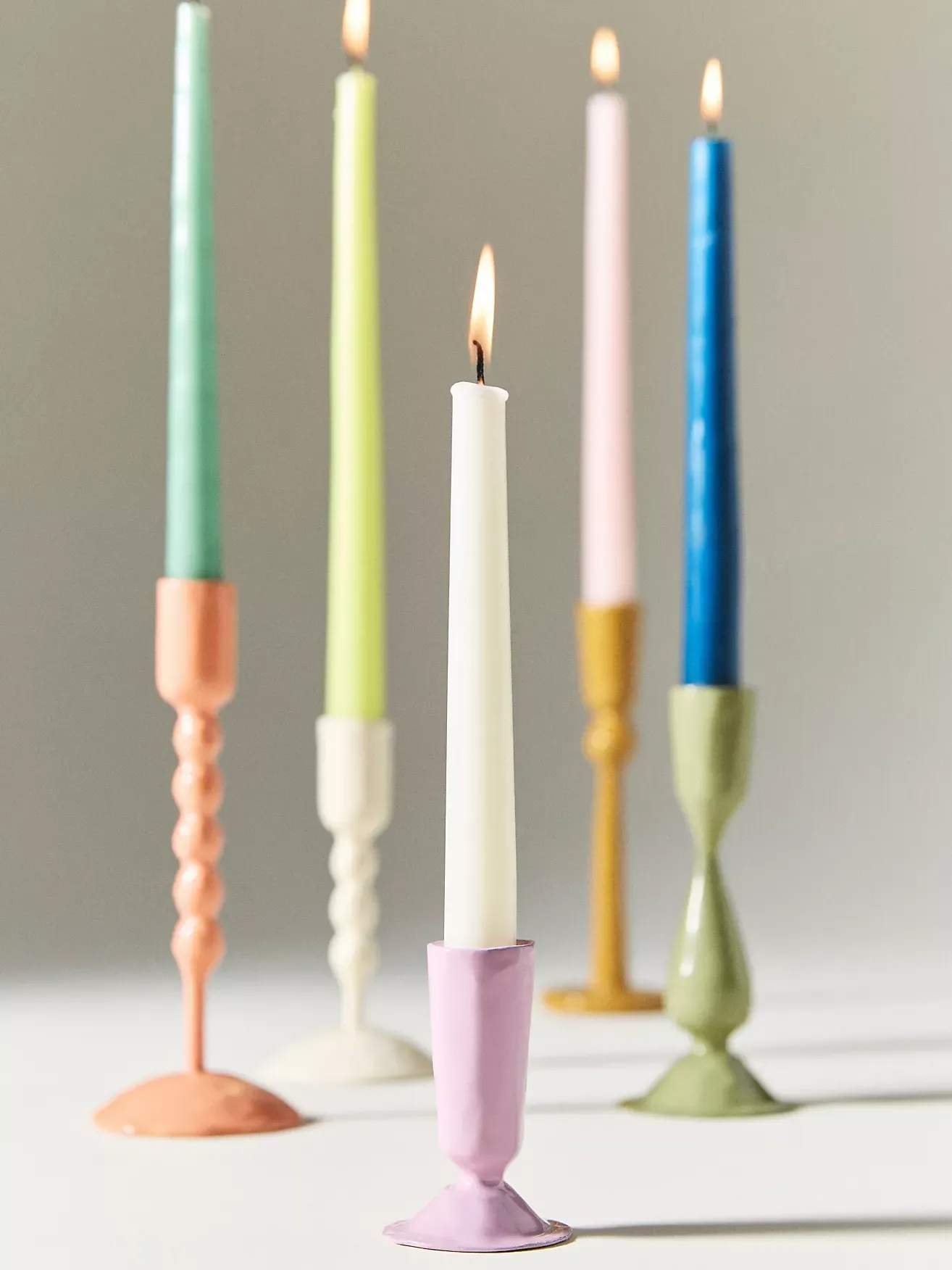 Cora Enamel Candle Holders