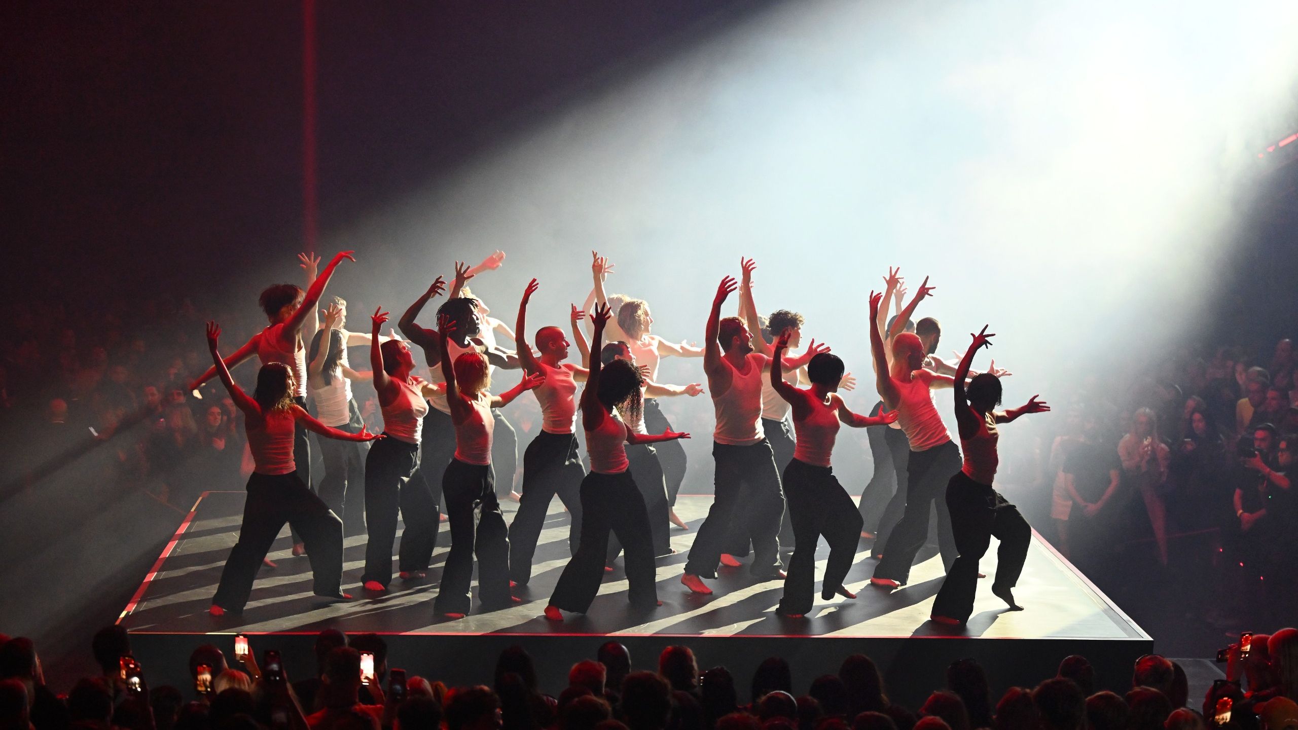 Dancers perform at the H&amp;amp;M&amp;amp;LONDON musical event to kick off London Fashion Week at Copperbox on September 12, 2024 in London, England