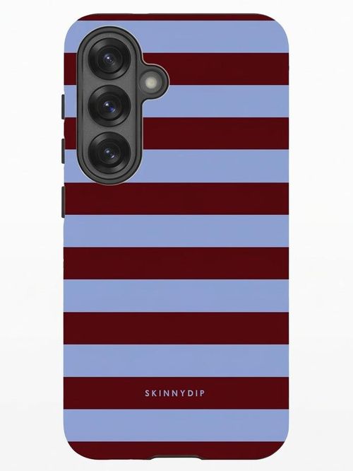 Maroon and Blue Stripes Ultra Protective Samsung Case