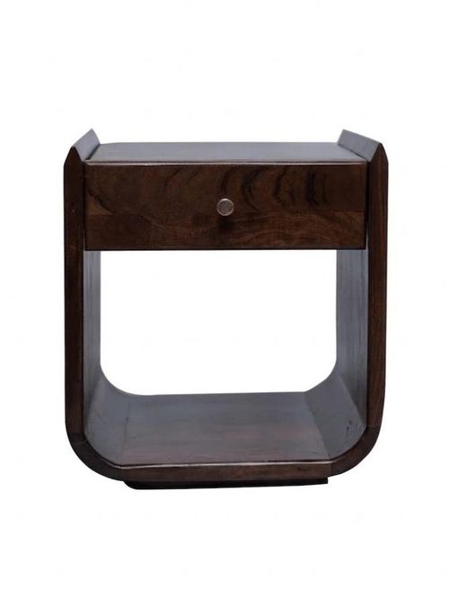 Cleo Acacia Wood 1 Drawer Bedside Table