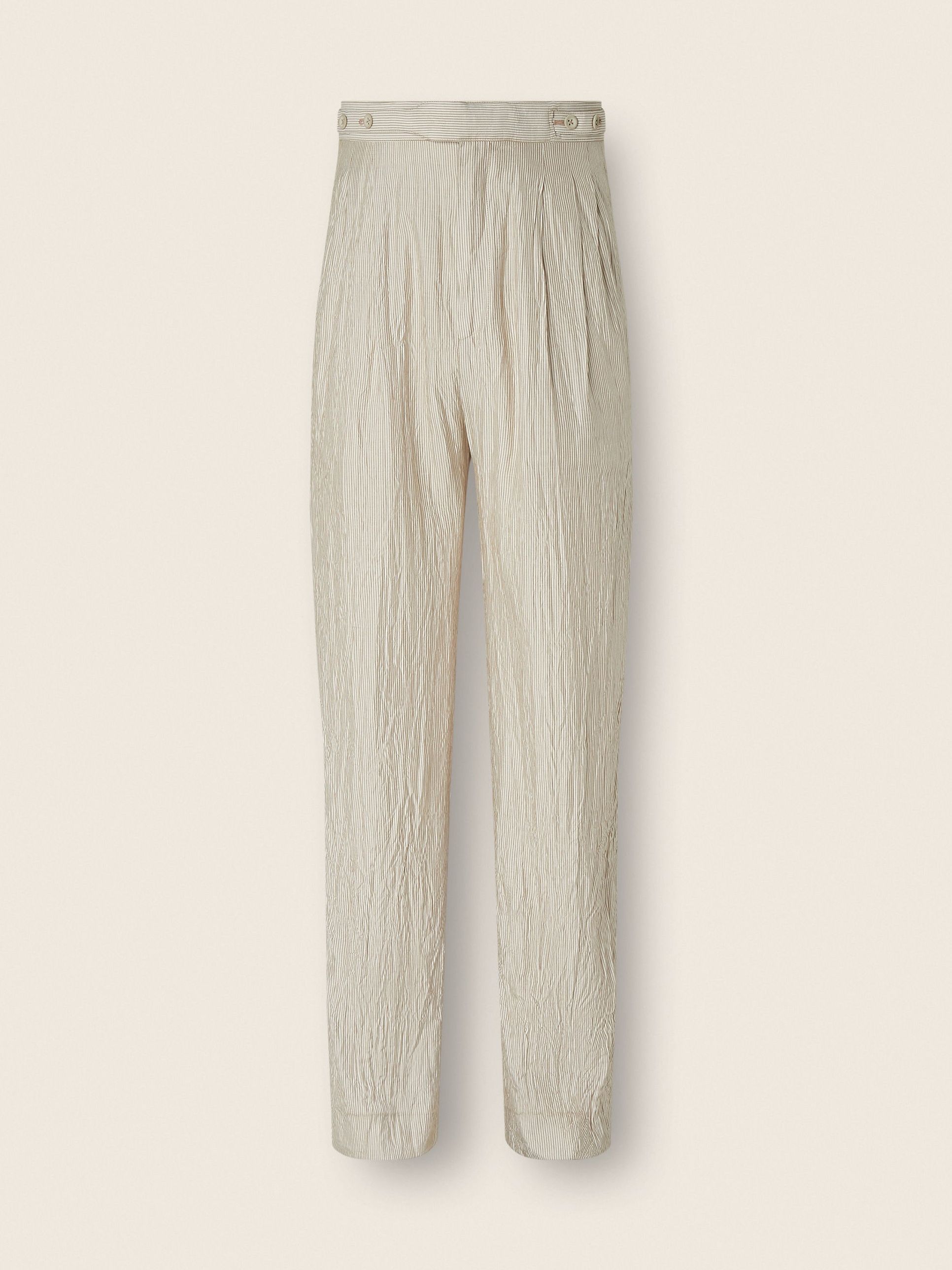 White and Light Grey Silk Pants