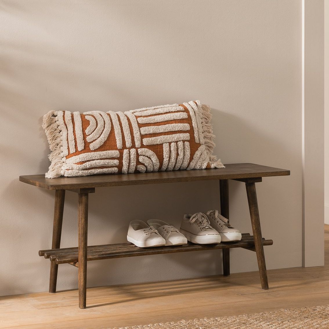 Habitat Swen 1 Shelf Shoe Storage Bench - Walnut