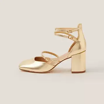 Monsoon Edie Metallic Mary Jane Heels | Freemans