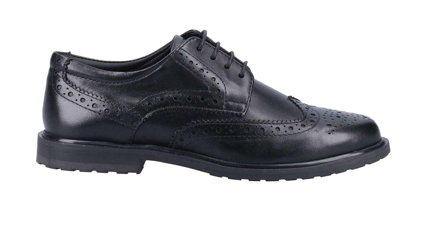 Hush Puppies Black Leather Verity Brogues - Size Us 5 (uk 3)