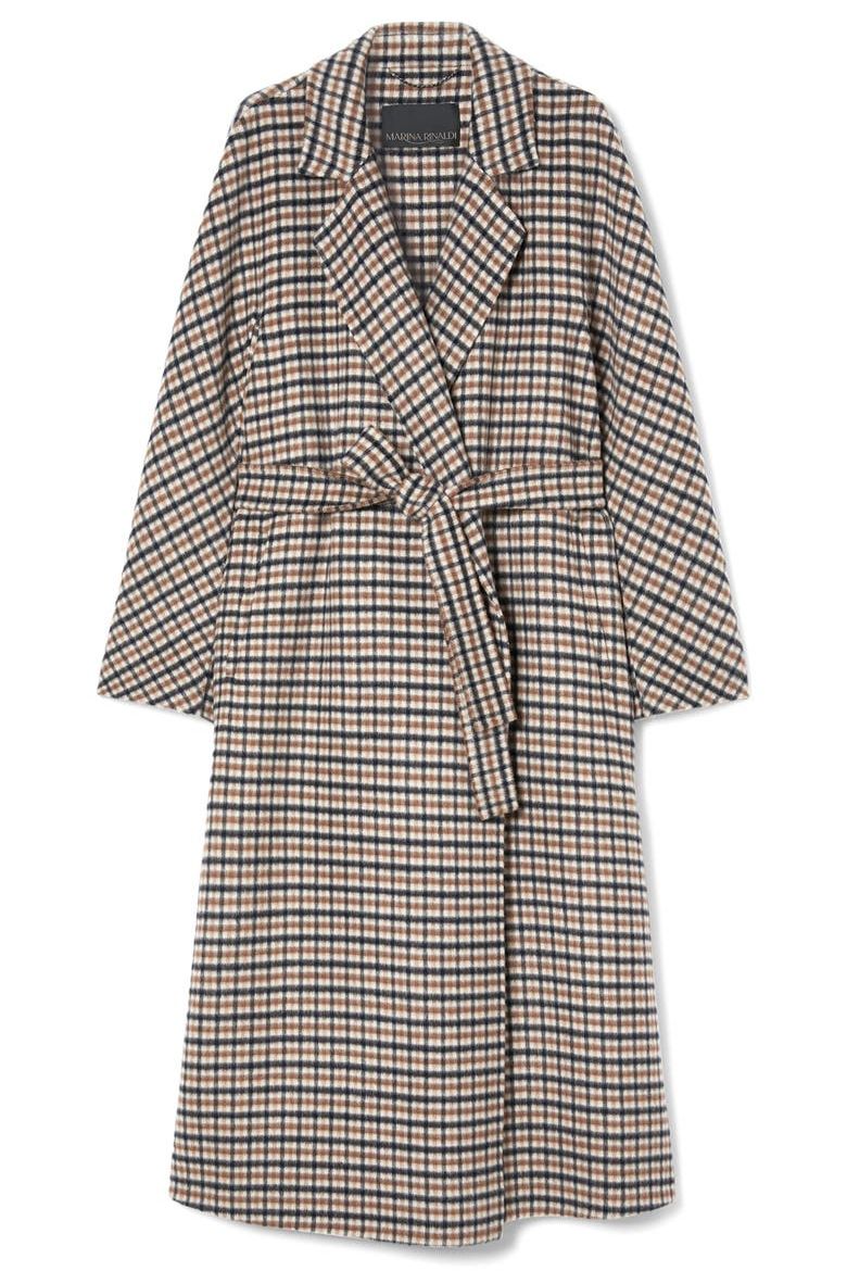 Deremi Check Wool &amp;amp; Mohair Blend Coat