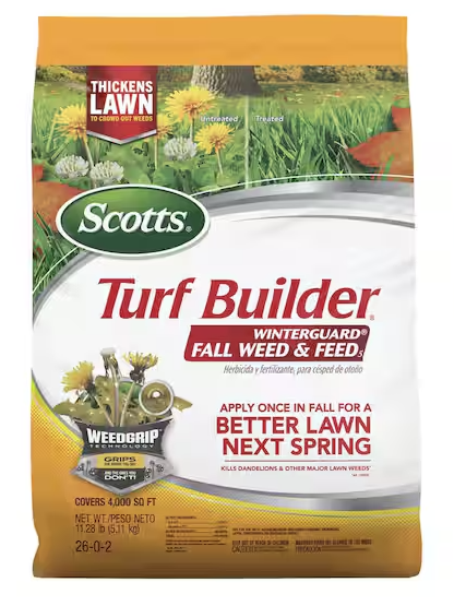 Scotts turf builder fall weed and feed