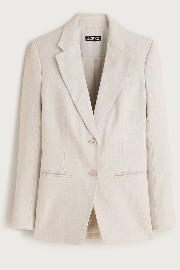 J.Crew, Margeaux Blazer in Stretch Linen Blend