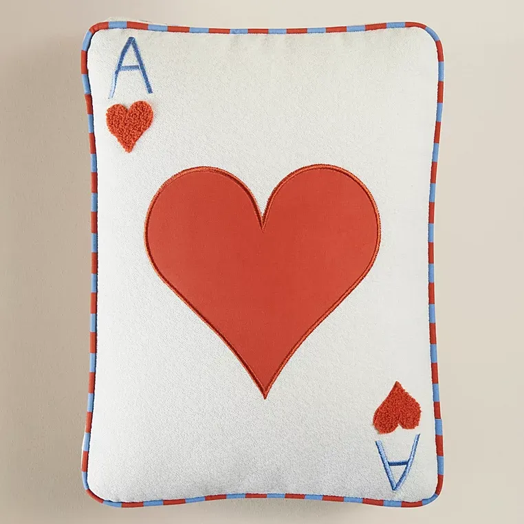 George Home, Red Heart Playing Card-Shaped Cushion