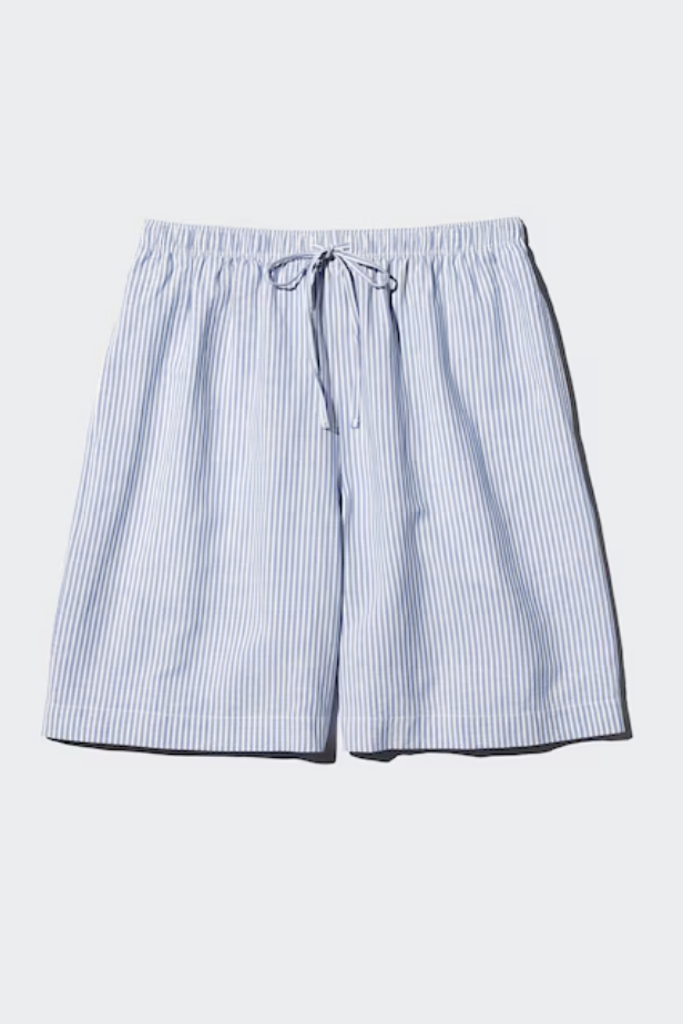 Uniqlo, Linen Blend Easy Shorts (striped)