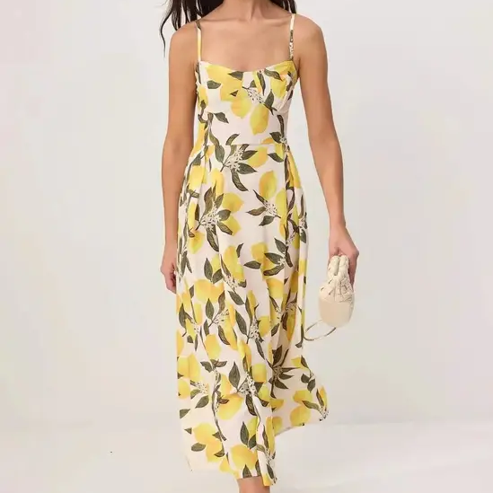 Debenhams, Lemon Print Midi Dress