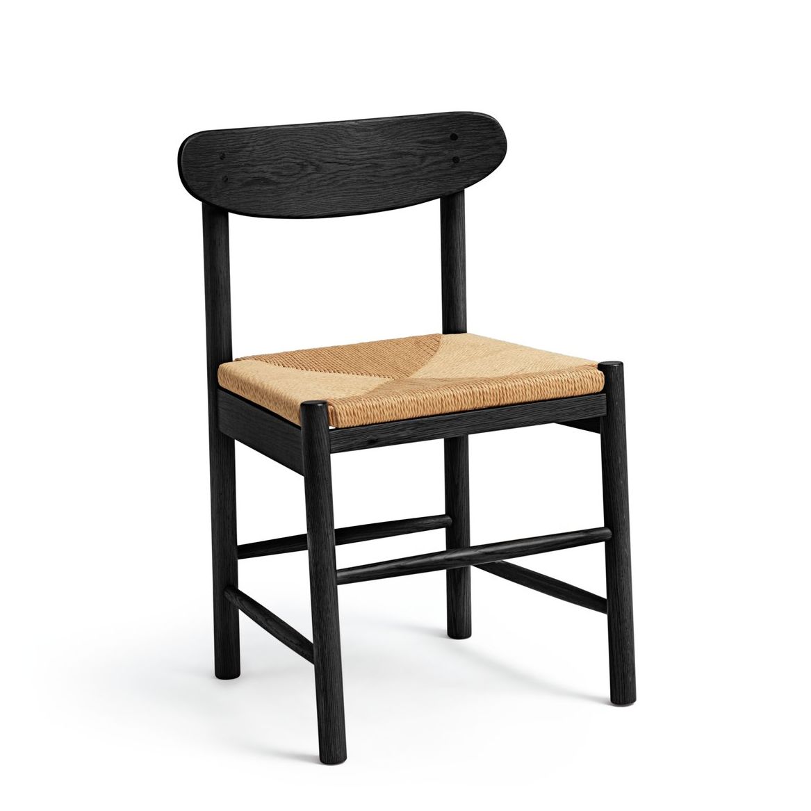 Habitat Hanna Pair of Wood Dining Chairs - Black