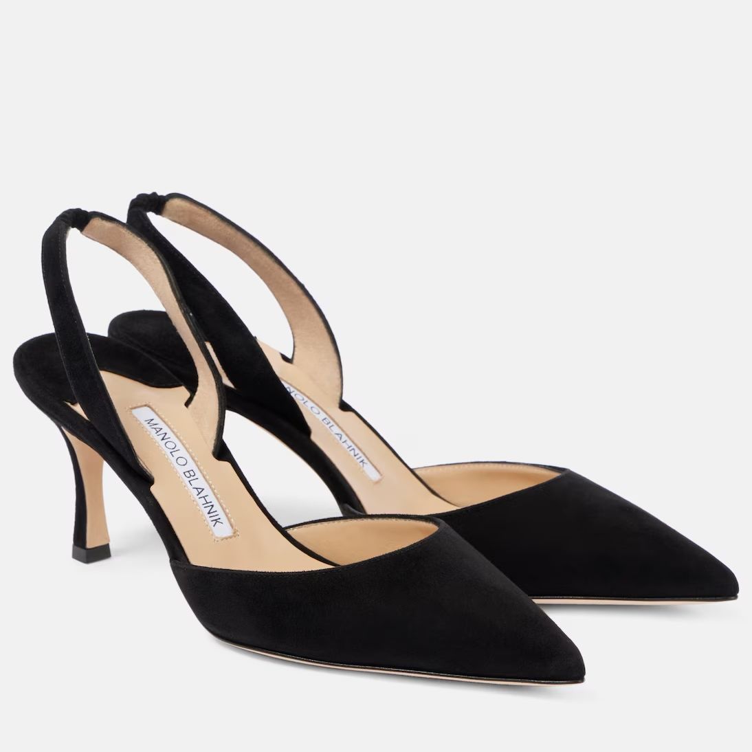 Manolo Blahnik, Carolyne 70 Suede Slingback Pumps