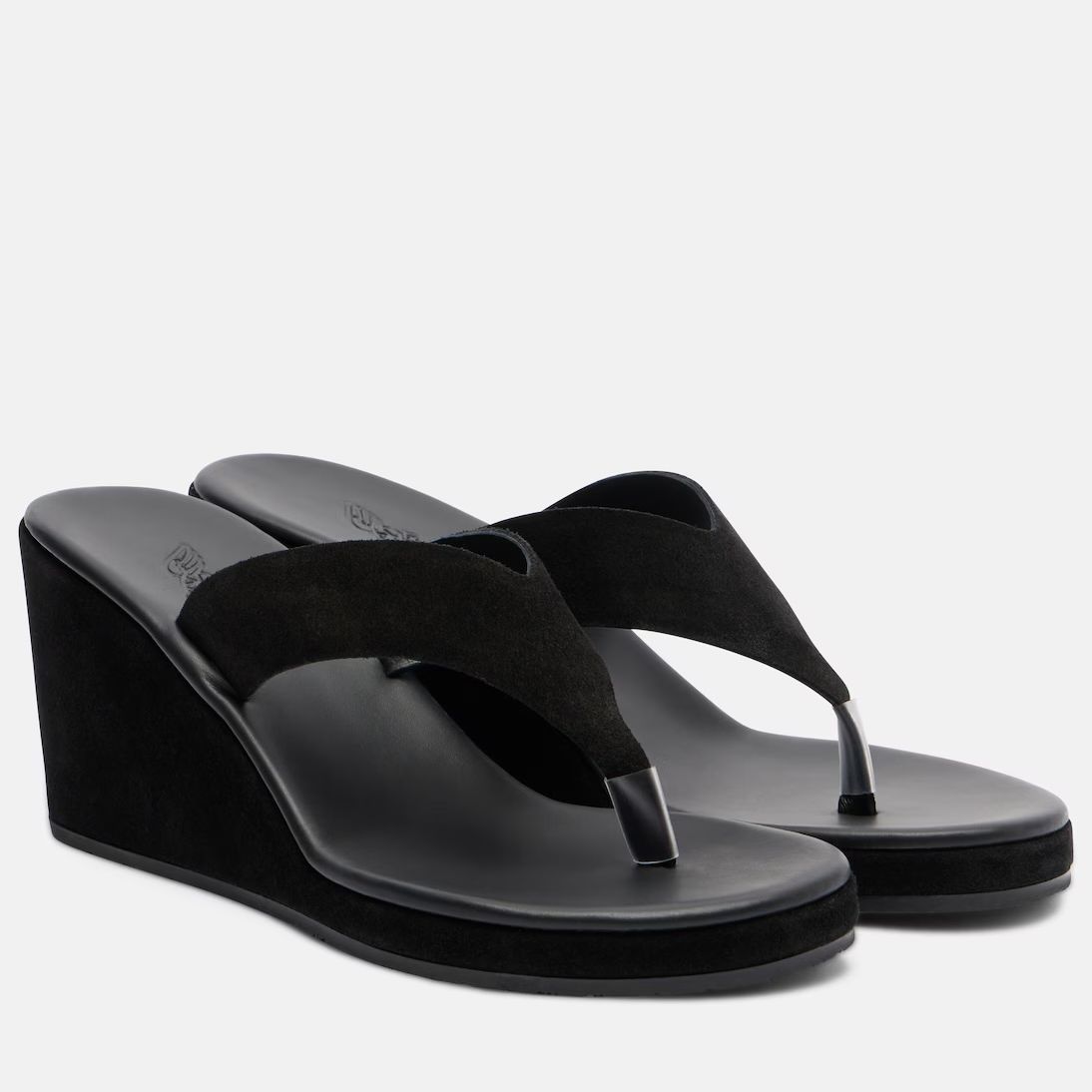 Ancient Greek Sandals, Charys Suede Wedge Thong Sandals