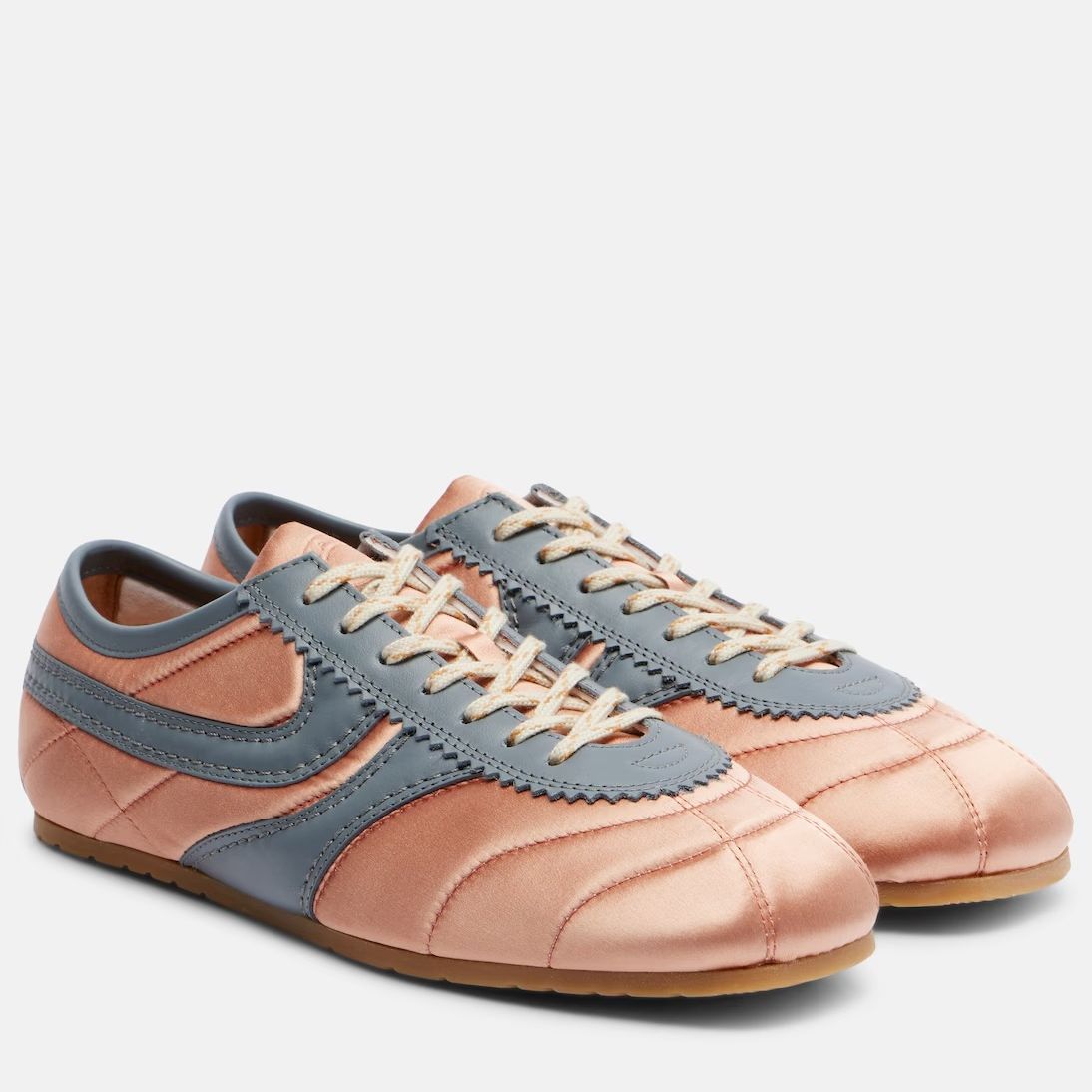 Dries Van Noten, Leather-Trimmed Satin Sneakers
