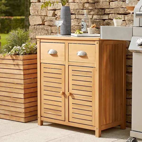 Cox &amp;amp; Cox, Malmo Outdoor Storage Cabinet - Two Doors