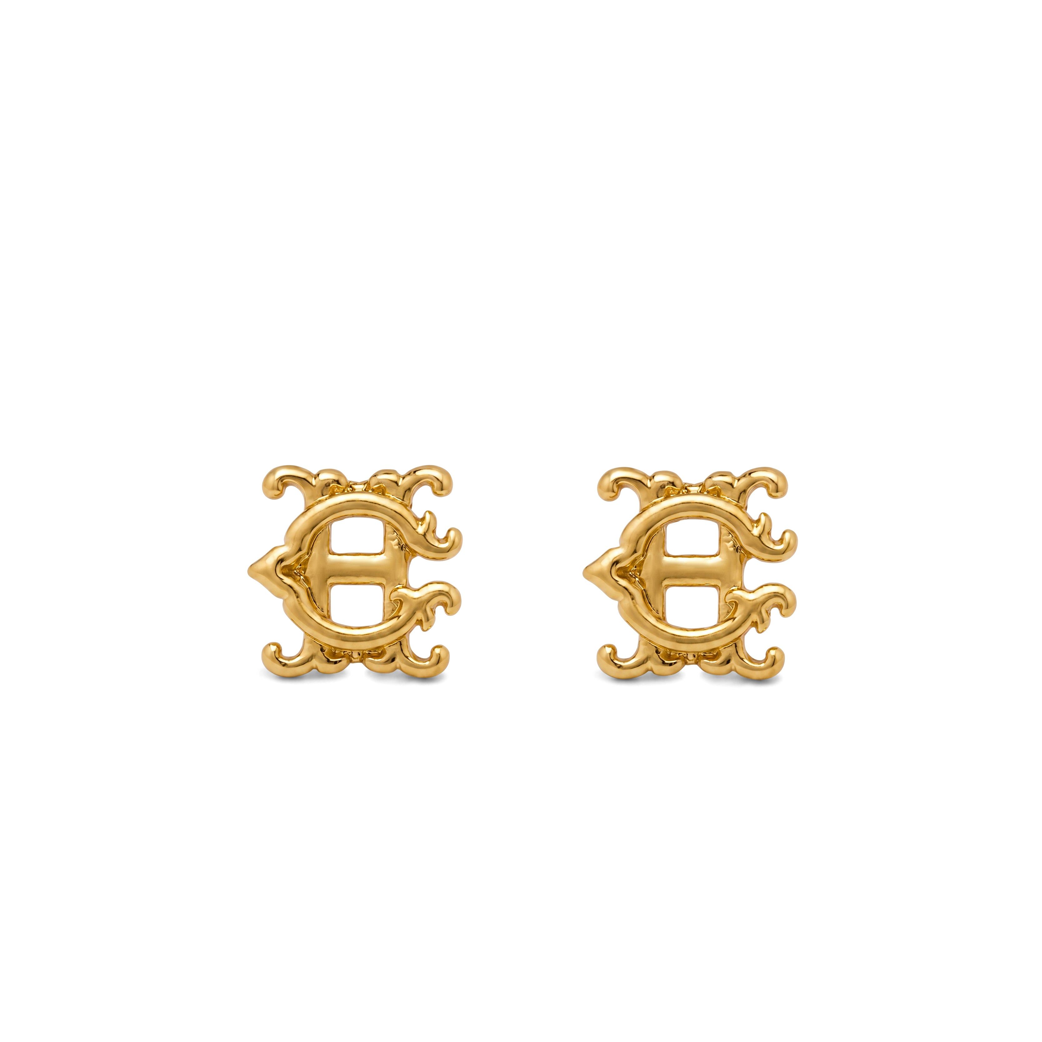Large Heraldic Earrings (vintage Gold)