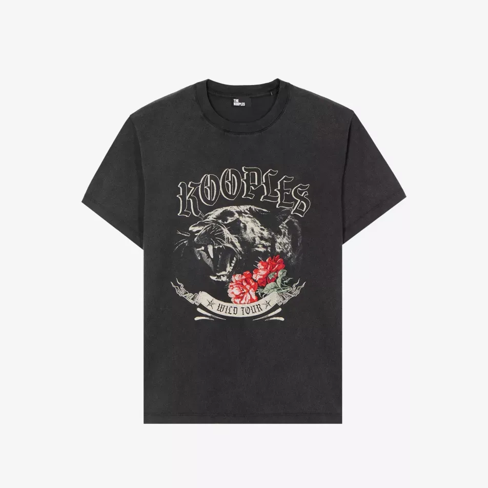 Graphic-Print Relaxed-Fit Cotton T-Shirt - Xs