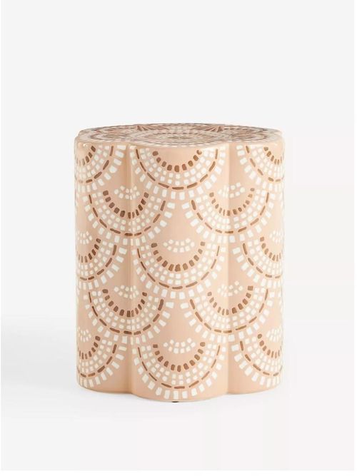 Scallop Ceramic Stool