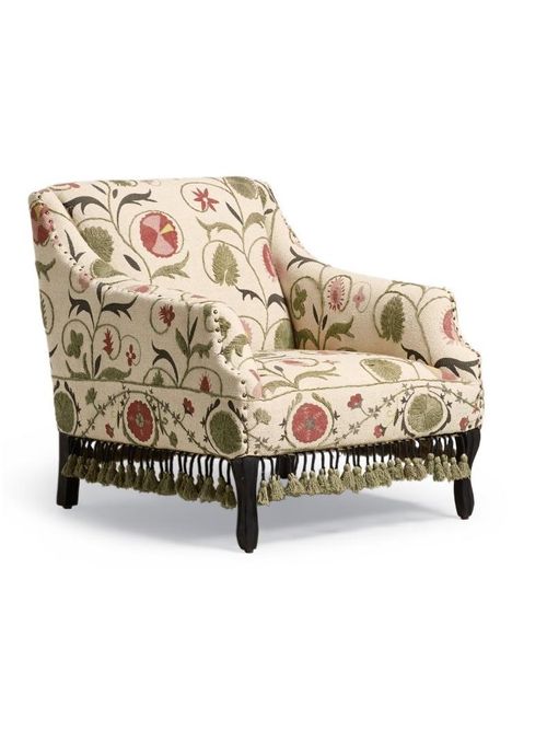 Tarma Sheki Cotton Armchair - Olive