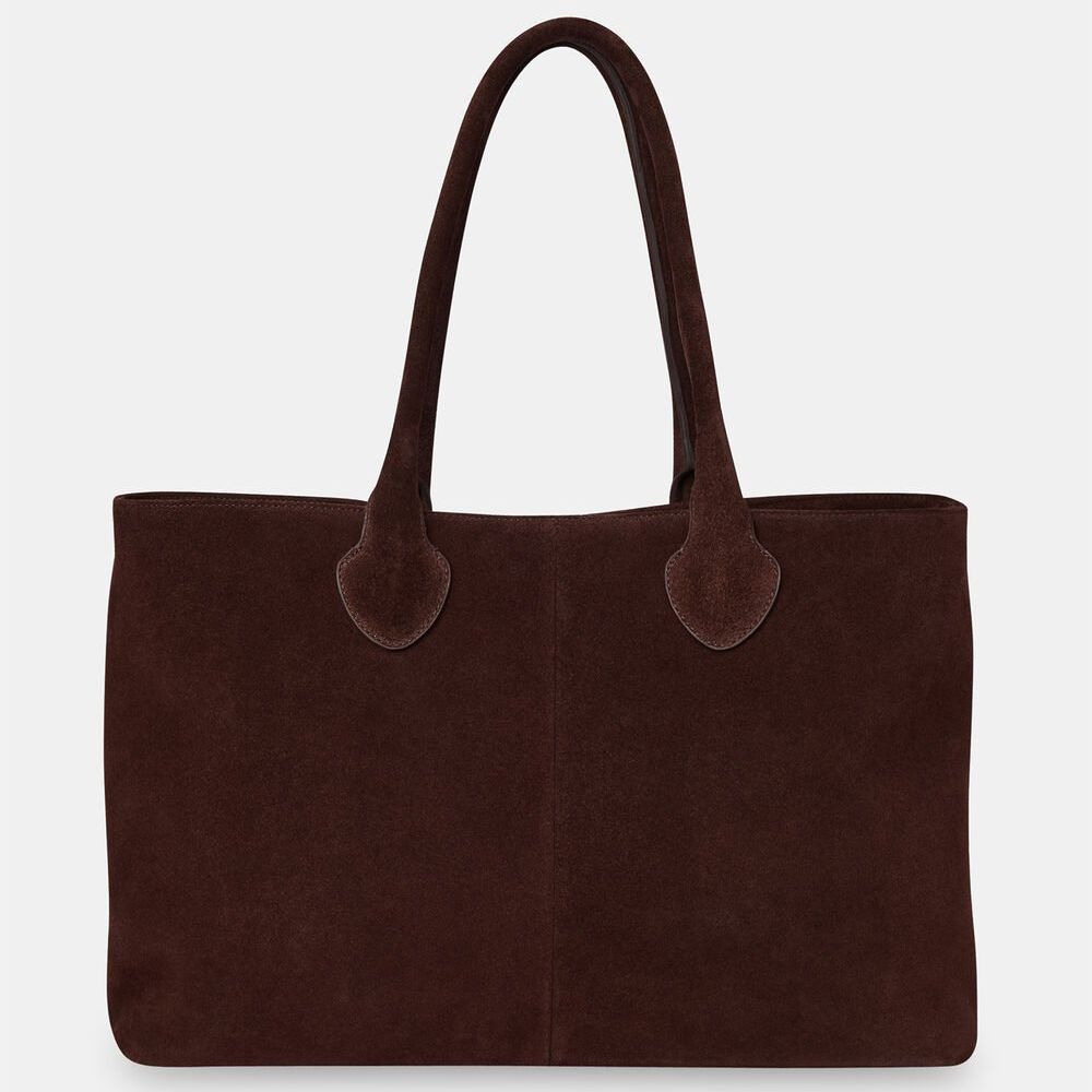 Chocolate Leandra Suede Tote Bag