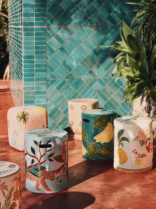 Farm Rio X Anthropologie Ceramic Side Table