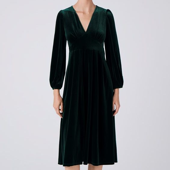 Kimberley Velvet Tiered Midi Dress