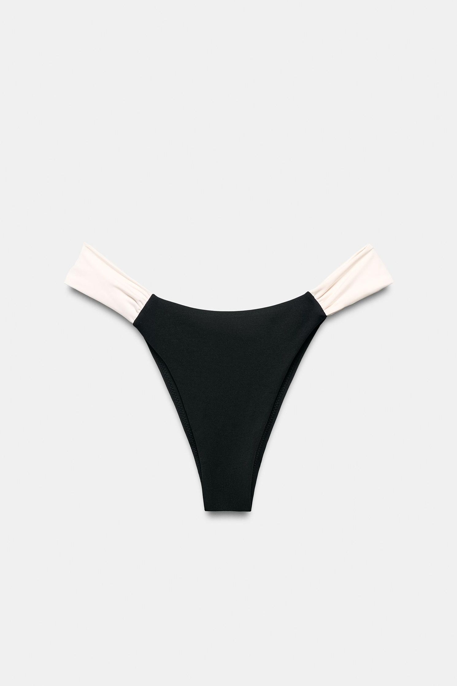 ZARA, Contrasting Straps Bikini Bottoms