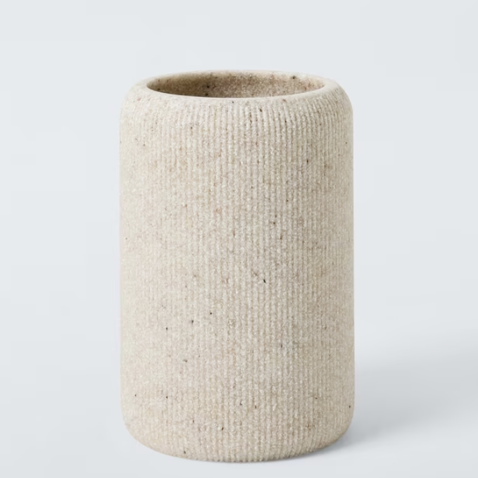 John Lewis, John Lewis Dune Bathroom Tumbler, Natural Sand