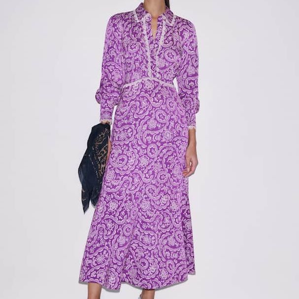 ME+EM Fit + Flare Crepe Maxi Dress